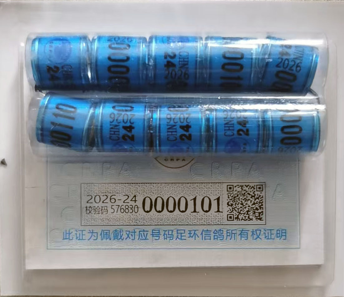 2026年云南省信鸽足环公益拍卖